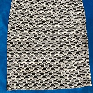 Geometric Black and White Skirt